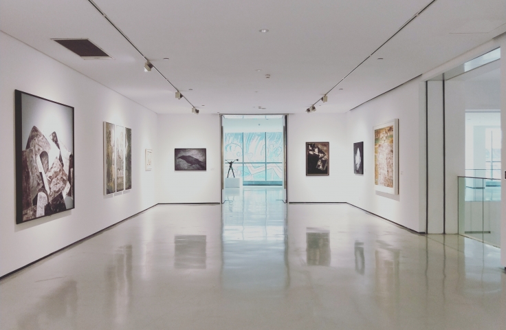 Art Gallery with paintings